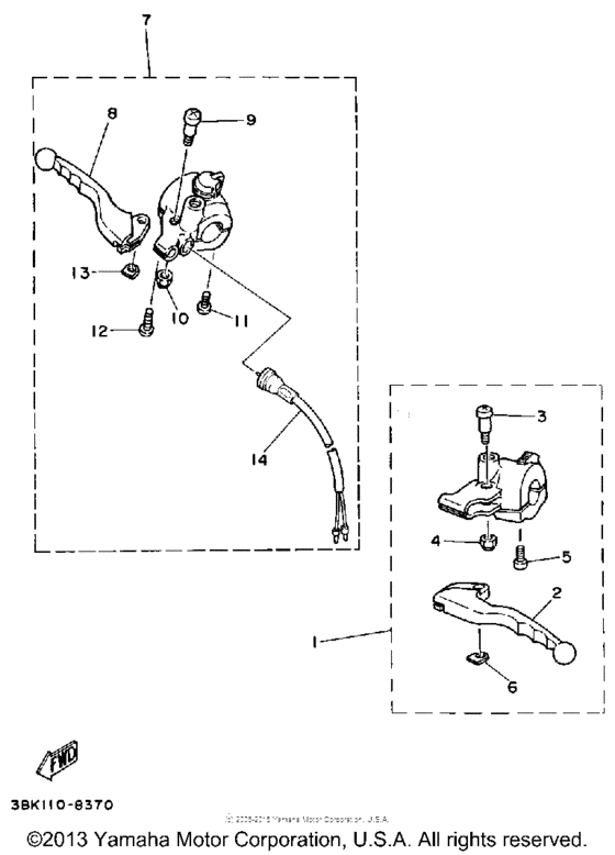 Handle switch - lever