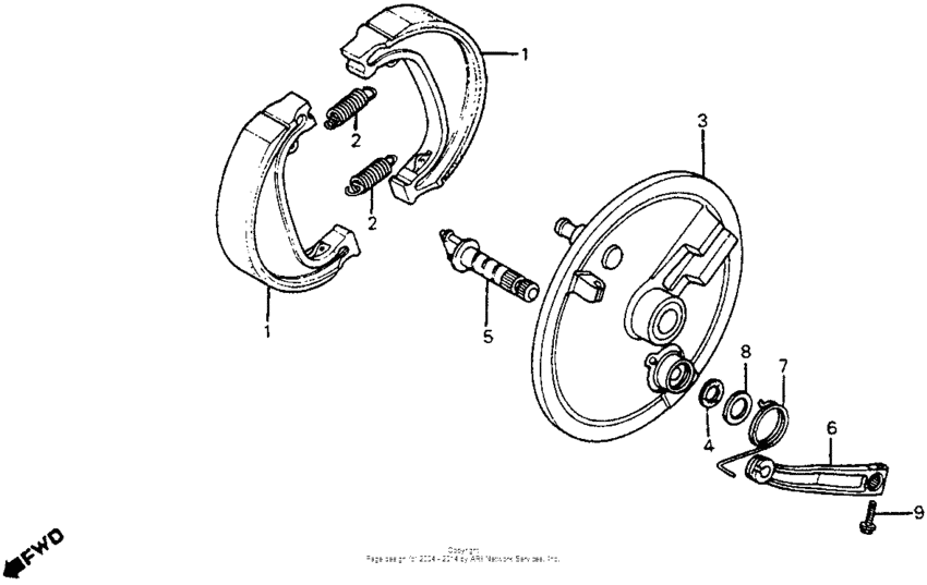 Front brake panel 82