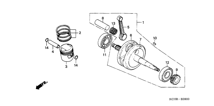 Crankshaft/piston