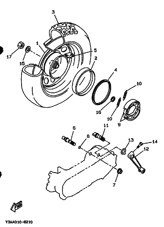 Rear wheel complete assy