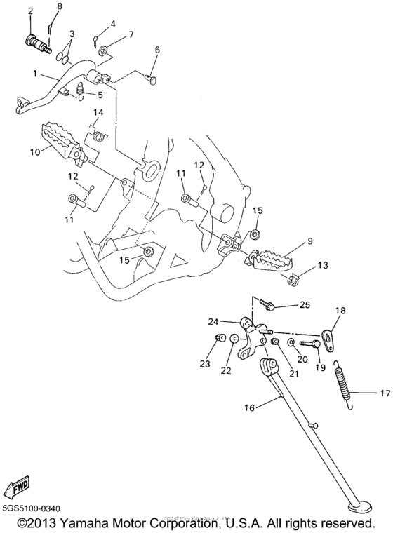 WR426FN Подножки