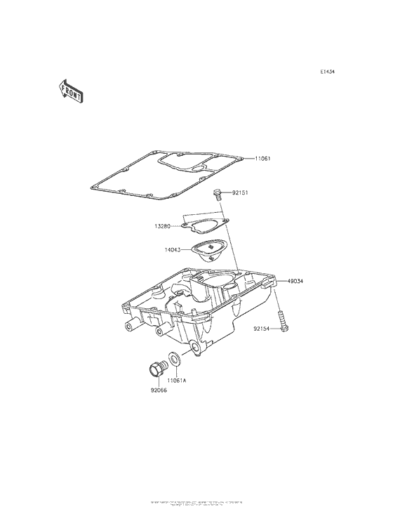 KLE650 Маслянный поддон