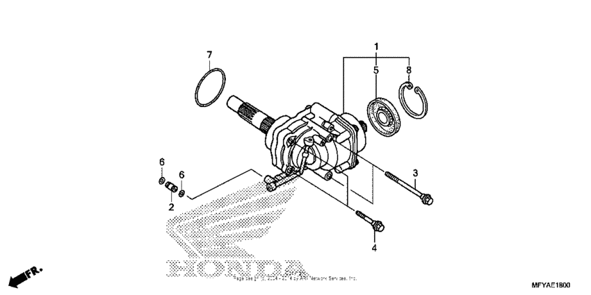 VT1300CS (ABS) Side gear case