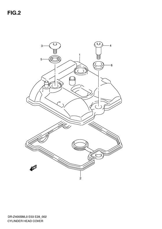 DR-Z400 Крышка головки цилиндров