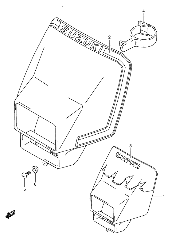 Headlamp cover front fender
