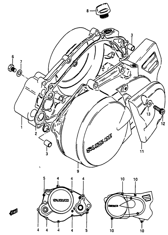 Crankcase cover ass`y  (v