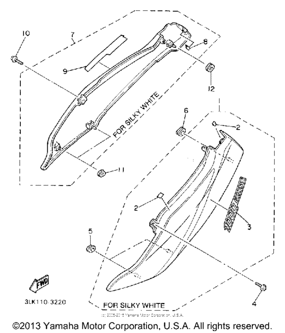 FZR1000EC Боковые обтекатели