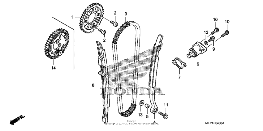 Cam chain + tensioner