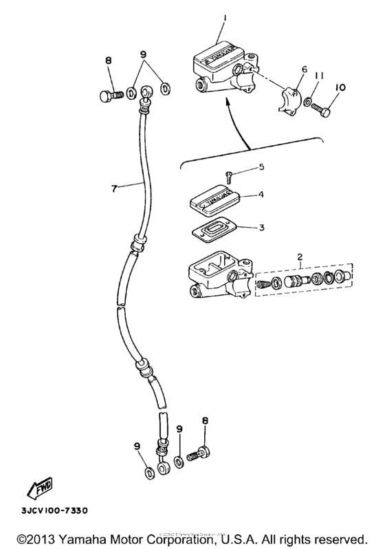 XV535K Главный тормозной цилиндр