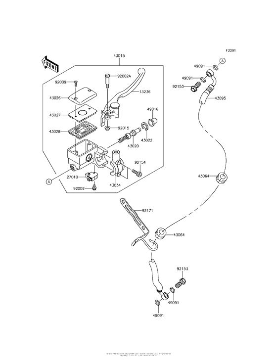 VN900 Главный тормозной цилиндр