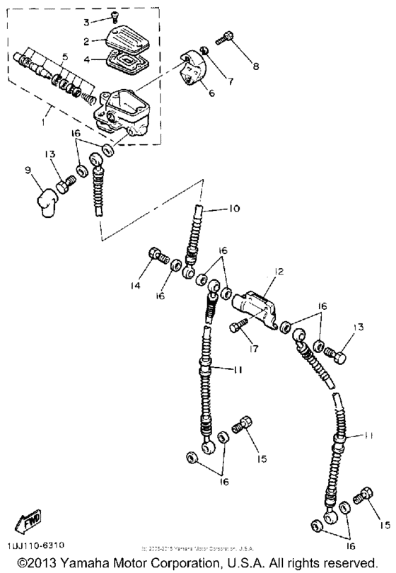 YX600A Главный тормозной цилиндр