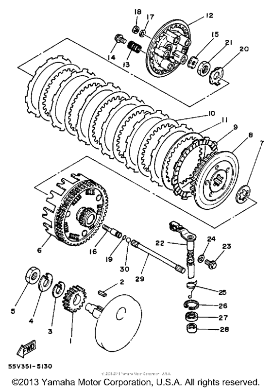 XT350T Сцепление