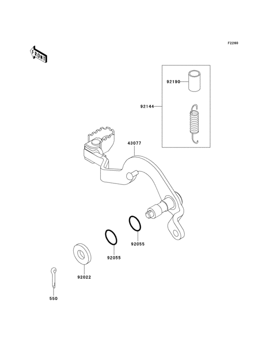  Педаль тормоза