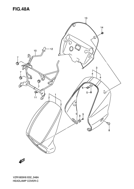 Headlamp cover  front fender