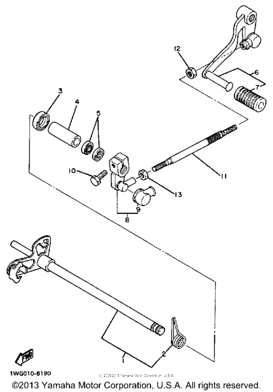 FZR400SUC Вал переключения