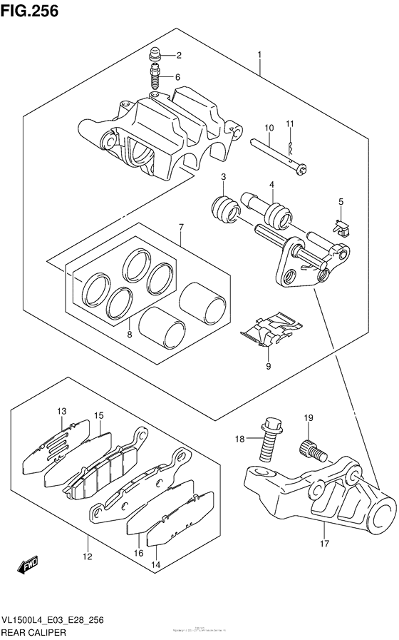 Rear Caliper (Vl1500Bl4 E03)
