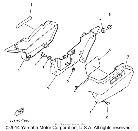 TW200E Боковые обтекатели
