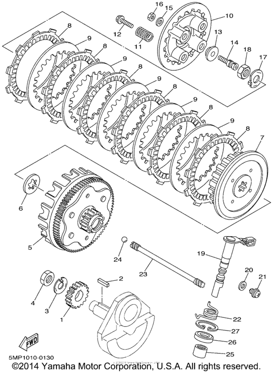 XT225PC Сцепление