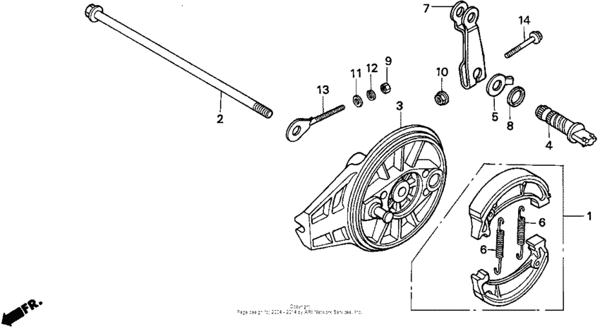 Rear brake + rear brake panel
