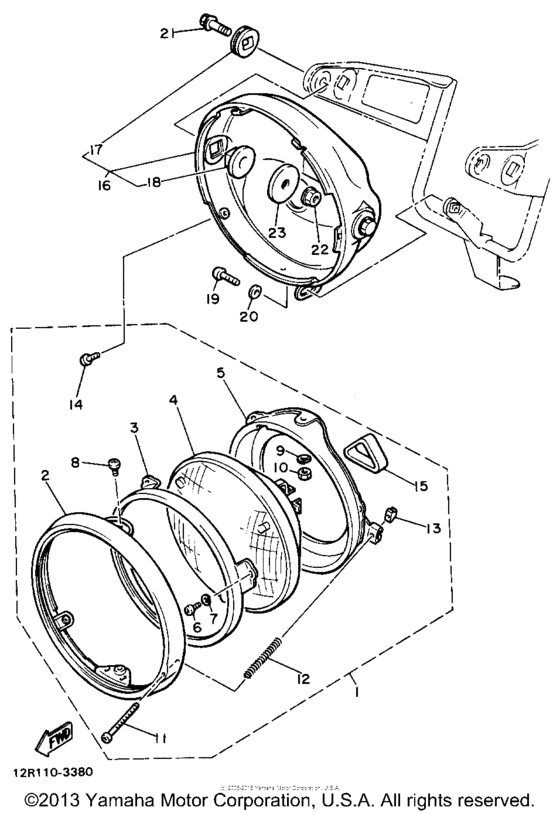 XS400J Фара