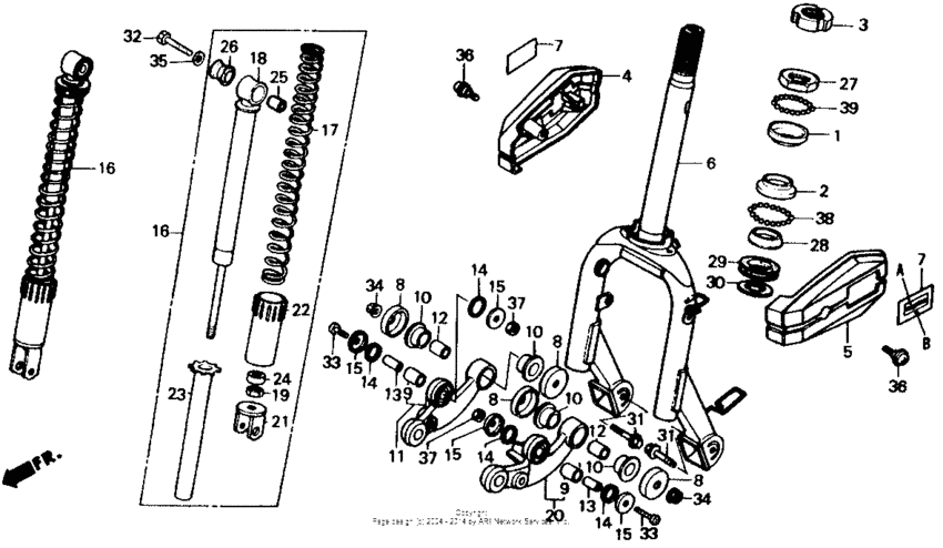 Front fork 85-86
