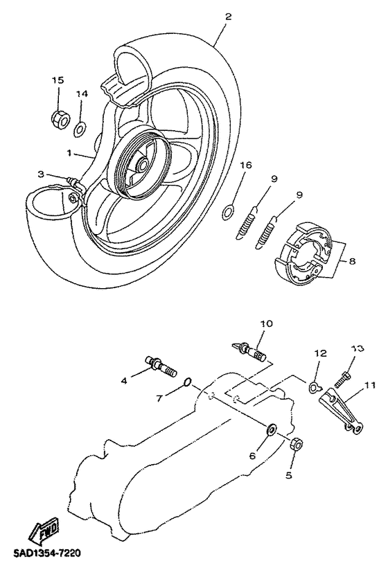 YN50R Переднее колесо