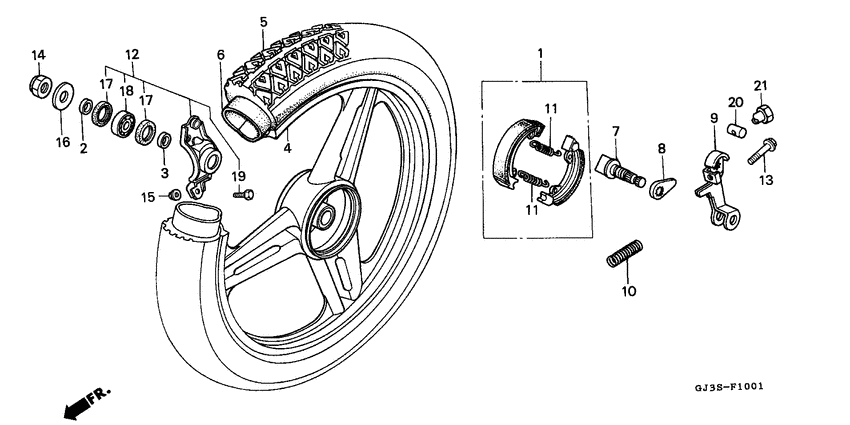 Rear wheel complete assy