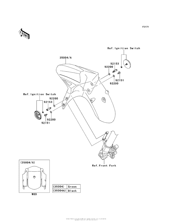 KLE650 Крыло переднее