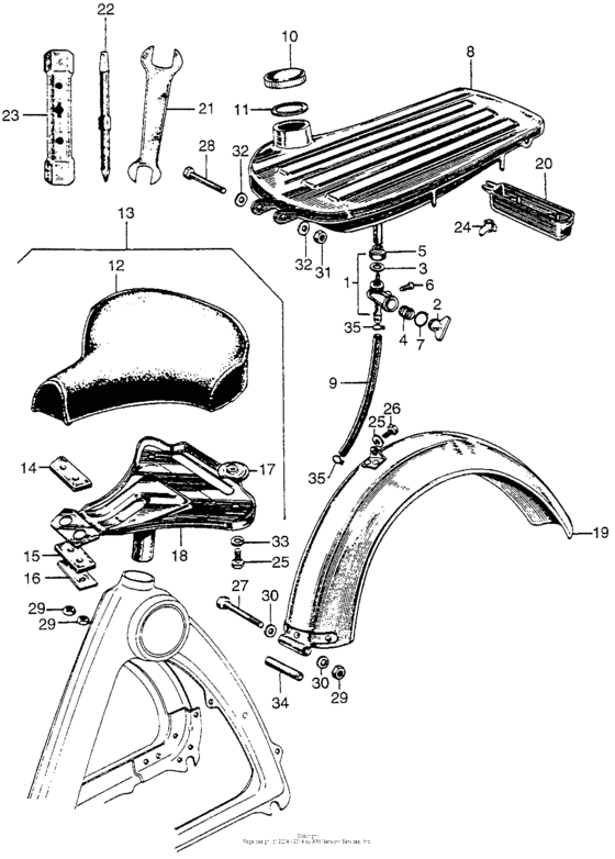 Seat + fuel tank