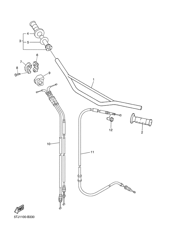 Steering handle & cable