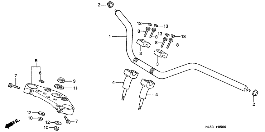 Handle pipe/top bridge