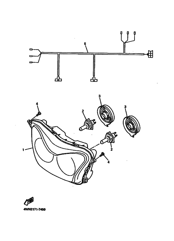 YZF1000R YZF1000RJ YZF1000 Phare