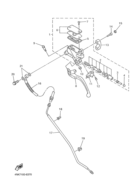 XVZ1300A Передний торм. цилиндр 2