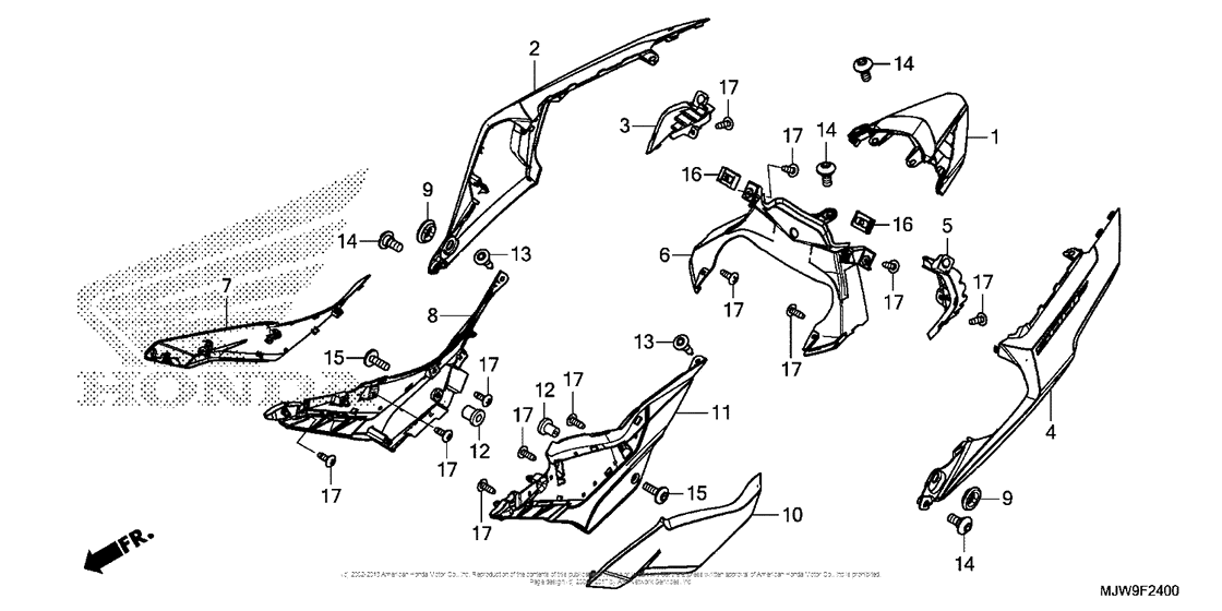 CB500F (ABS) Side Cover + Rear Cowl