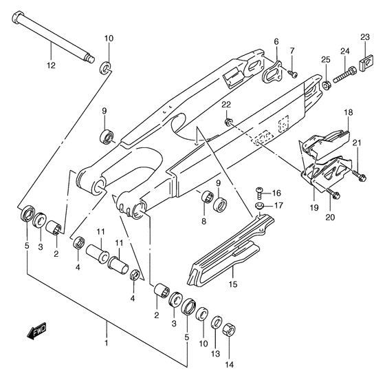 RM125 Маятник задний