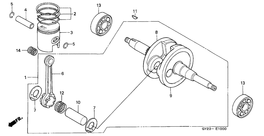 Crankshaft/piston