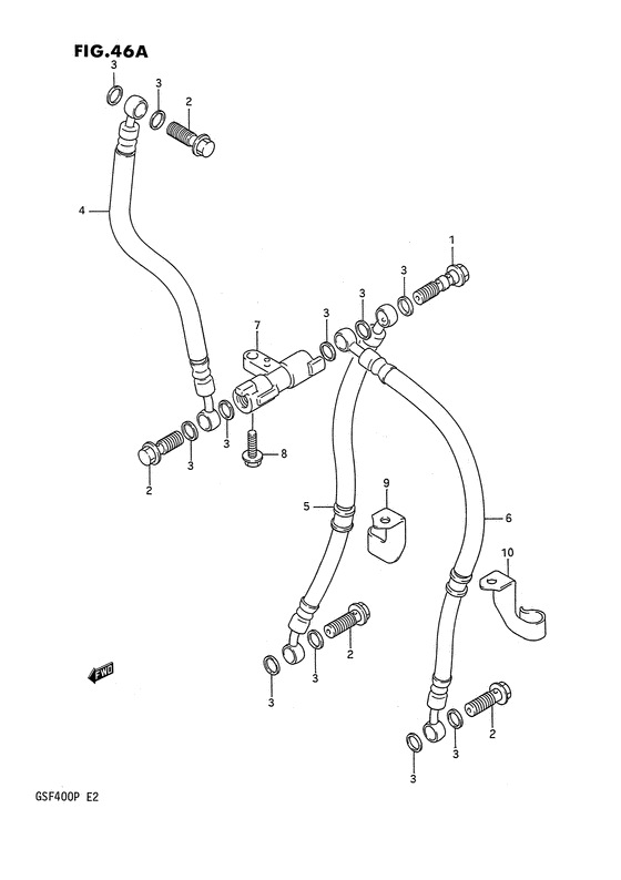 GSF400 Передние тормозные трубки