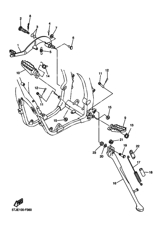 Support & repose pied