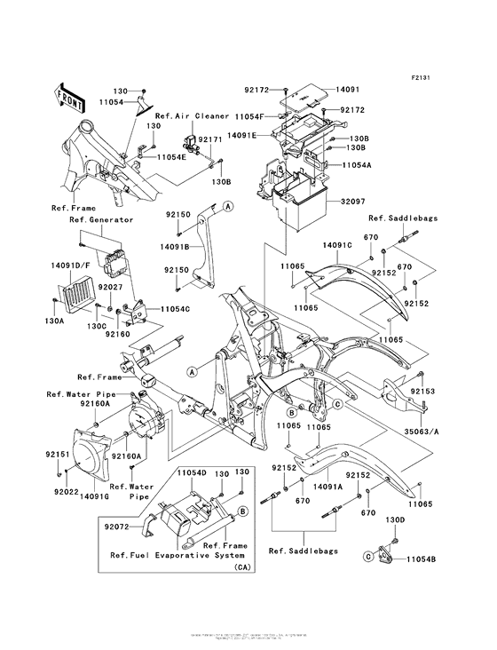 VN900 Рама ,крепежные детали