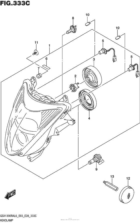 Headlamp (Gsx1300Ral6 E33)