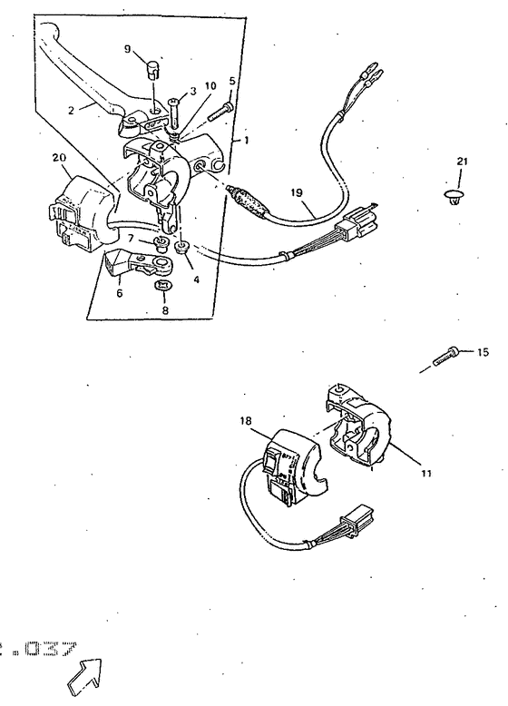 Handle switch. lever