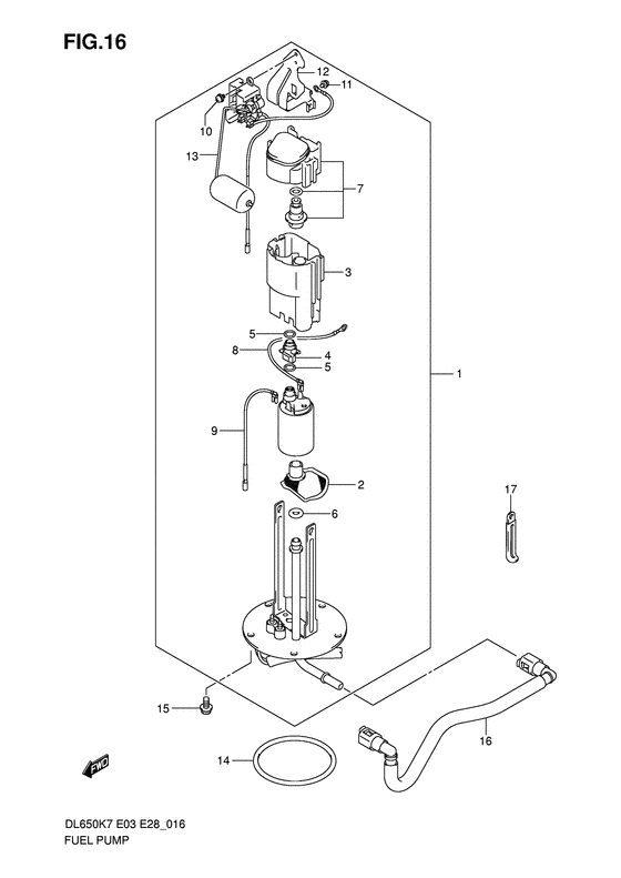DL650 (ABS) Топливный насос