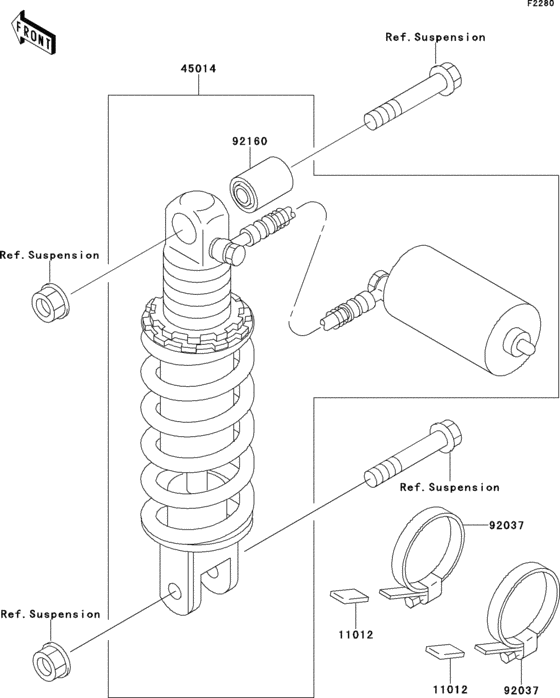 ZX750 Амортизатор