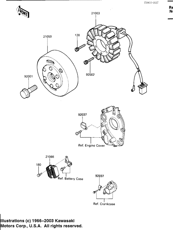 ZX600 Generator / regulator
