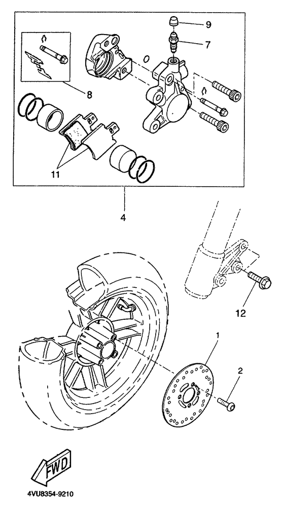CW50 Передний суппорт