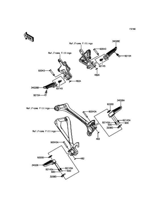 ZX1000 Подножки
