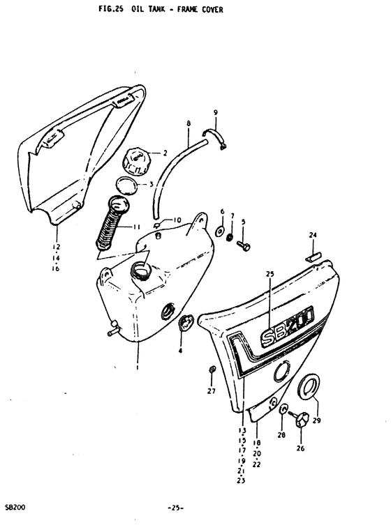 Oil tank - frame cover