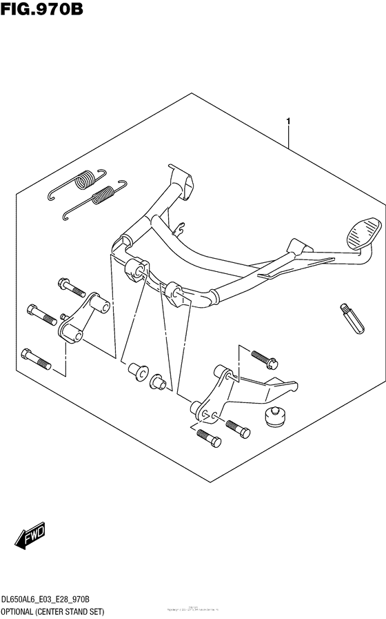 DL650 (ABS) Optional (Center Stand Set)