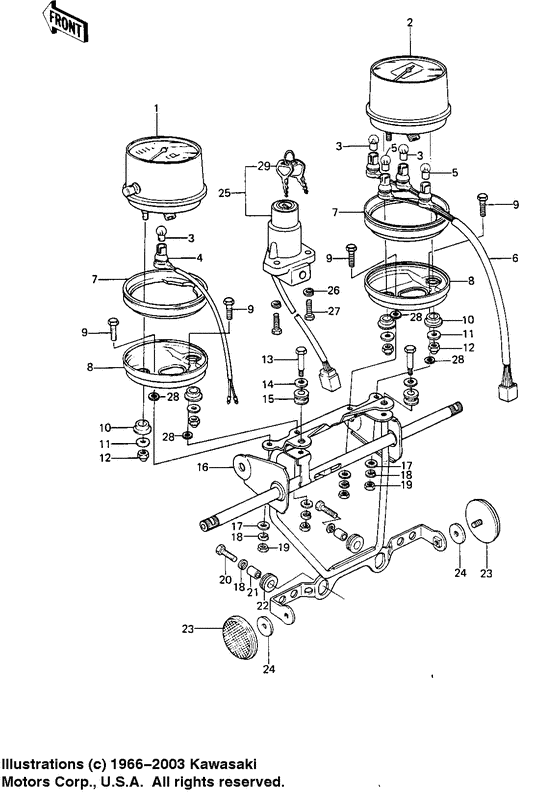Meters/ignition switch