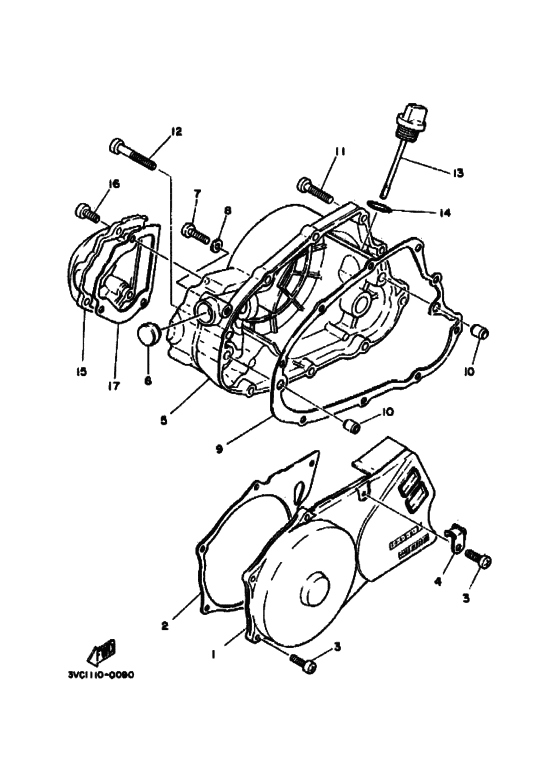 Crankcase cover ass`y  (v